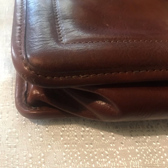 Jack George cognac color Leather Adjustable Strap Crossbody Briefcase - Picture 4 of 16